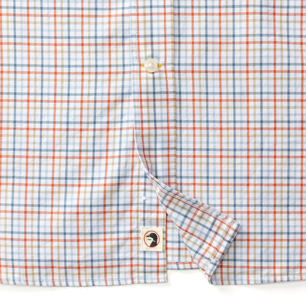 Cotton Oxford Sport Shirt - Bennet Plaid - Burnt Brick