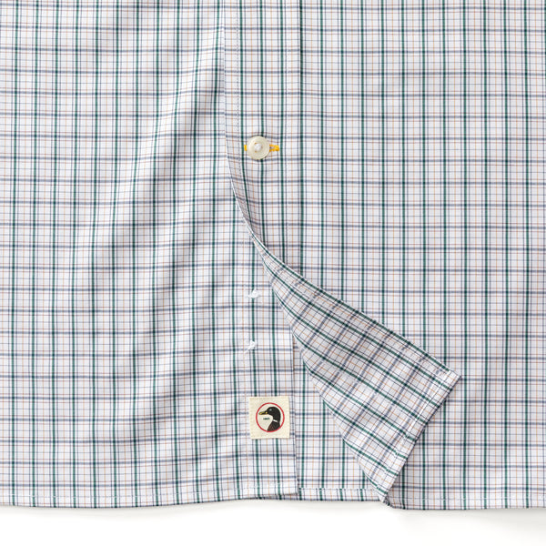 Performance Poplin Sport Shirt - Edison Plaid - Forest Green