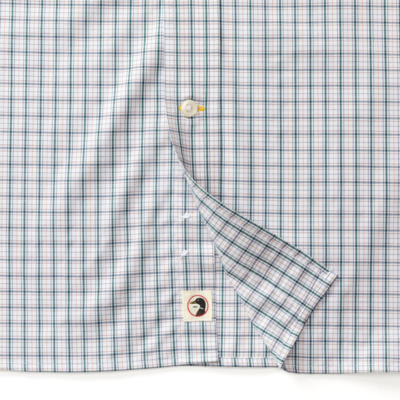 Performance Poplin Sport Shirt - Edison Plaid - Forest Green