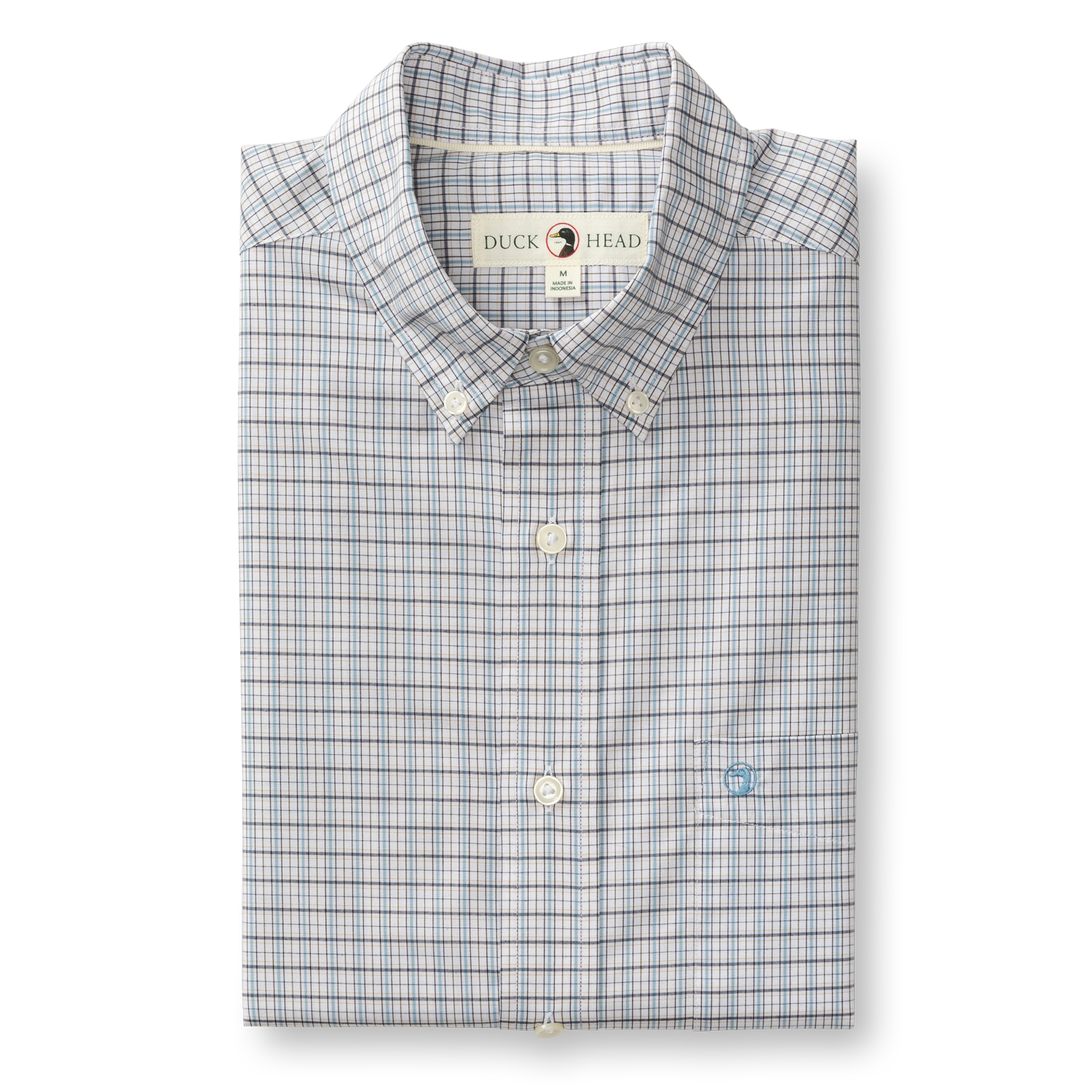 Performance Poplin Sport Shirt - Edison Plaid - Glacier Blue