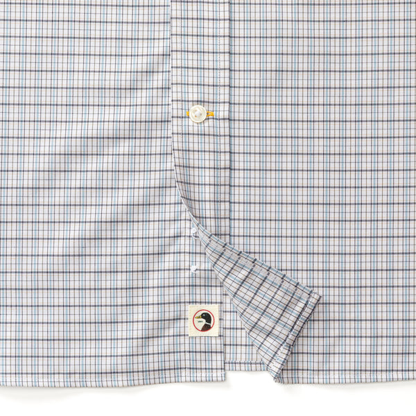 Performance Poplin Sport Shirt - Edison Plaid - Glacier Blue