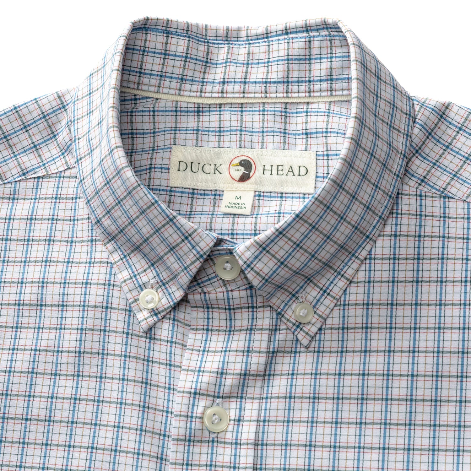 Performance Poplin Sport Shirt - Edison Plaid - Midnight Teal