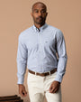 Performance Poplin Sport Shirt - Edison Plaid - Midnight Teal