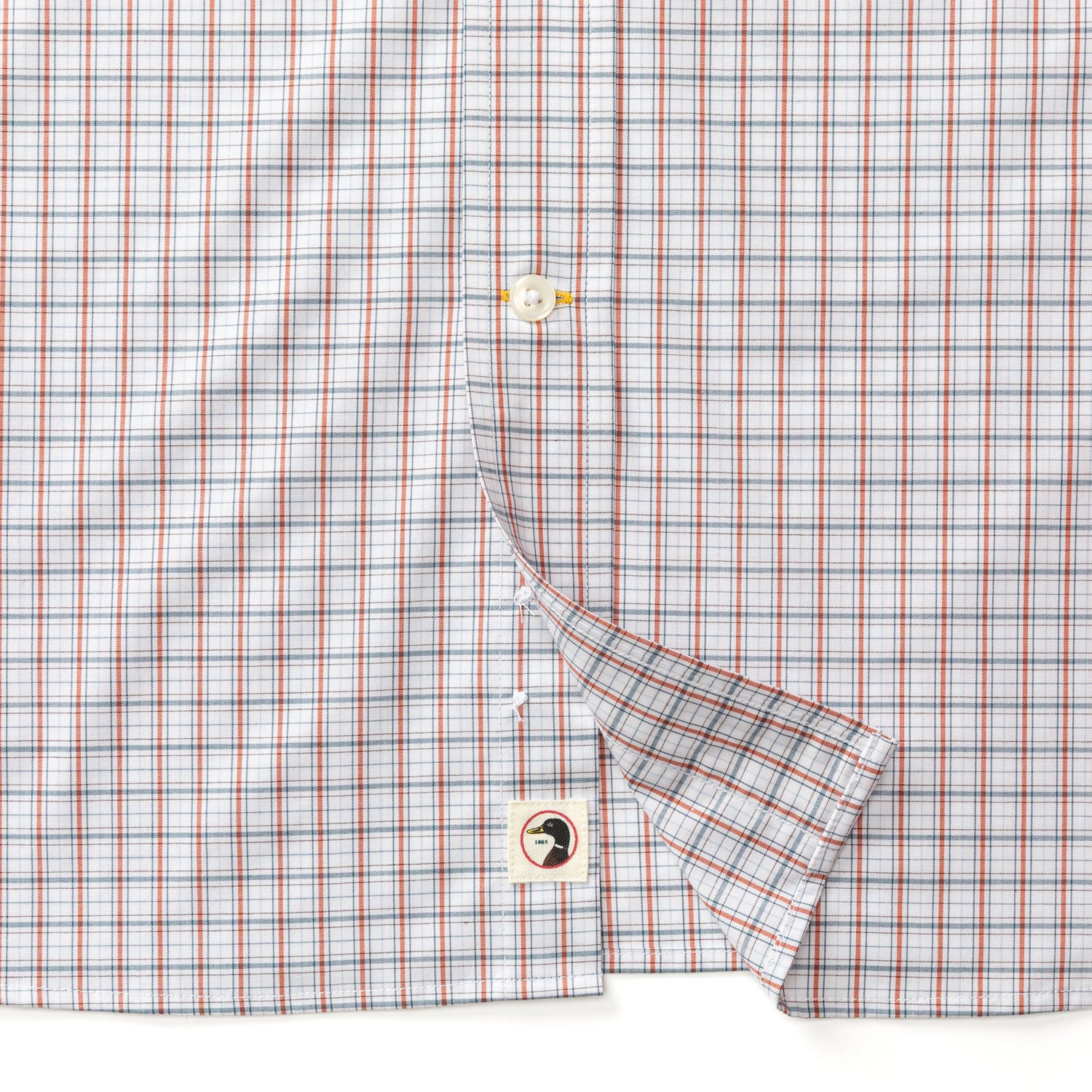 Performance Poplin Sport Shirt - Edison Plaid - Burnt Brick