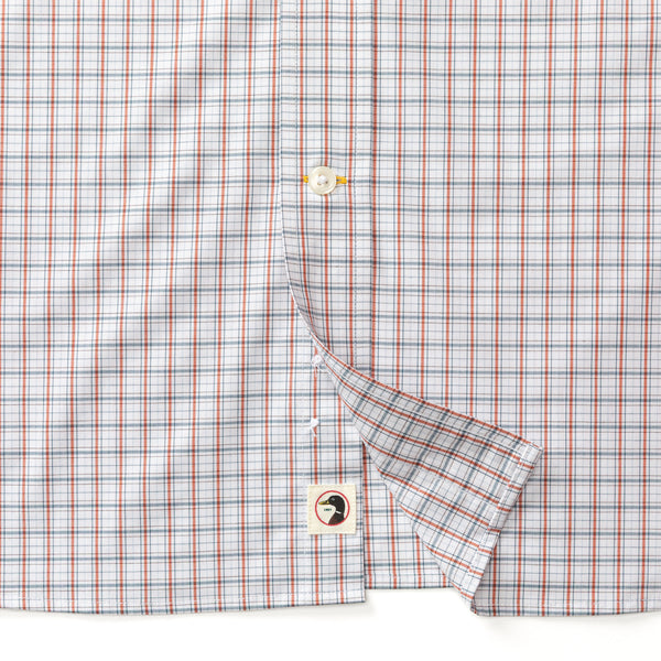 Performance Poplin Sport Shirt - Edison Plaid - Burnt Brick