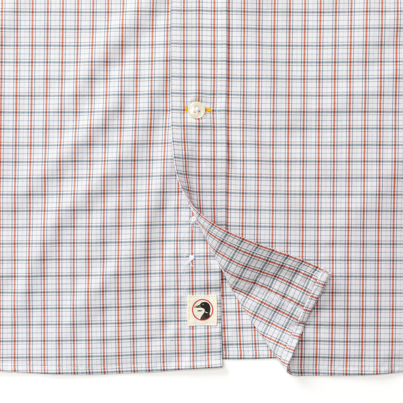 Performance Poplin Sport Shirt - Edison Plaid - Burnt Brick