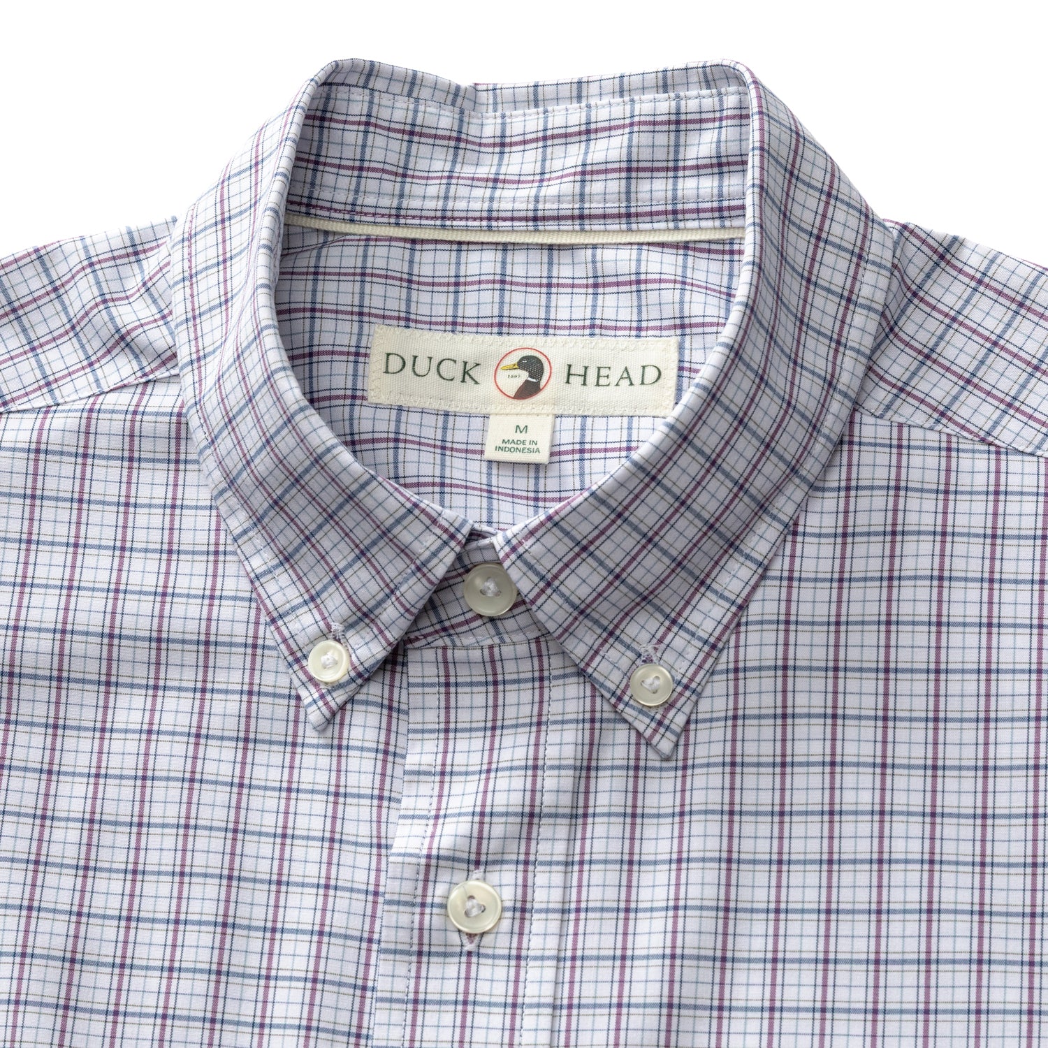 Performance Poplin Sport Shirt - Edison Plaid - Navy Peony