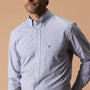 Performance Poplin Sport Shirt - Edison Plaid - Navy Peony