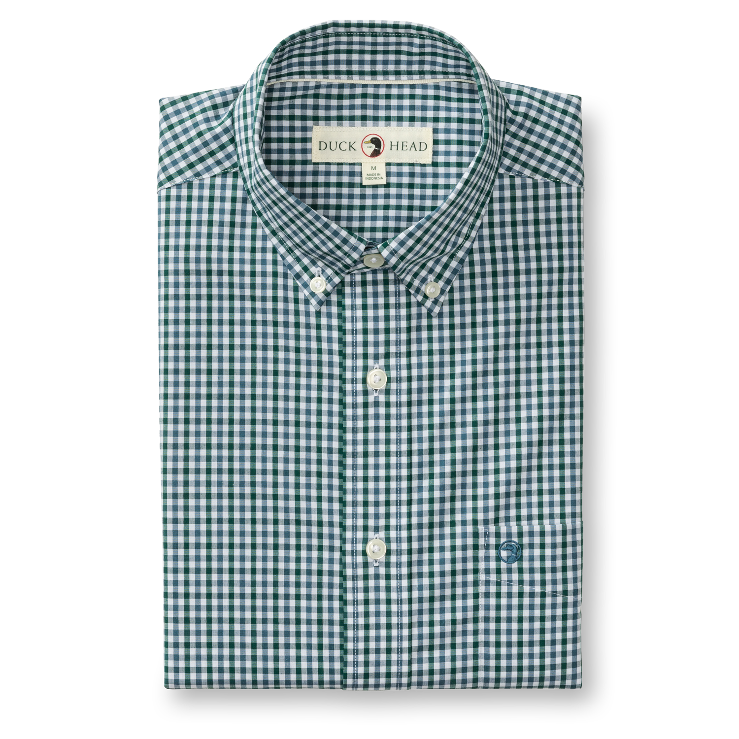 Performance Poplin Sport Shirt - Merill Gingham - Forest Green