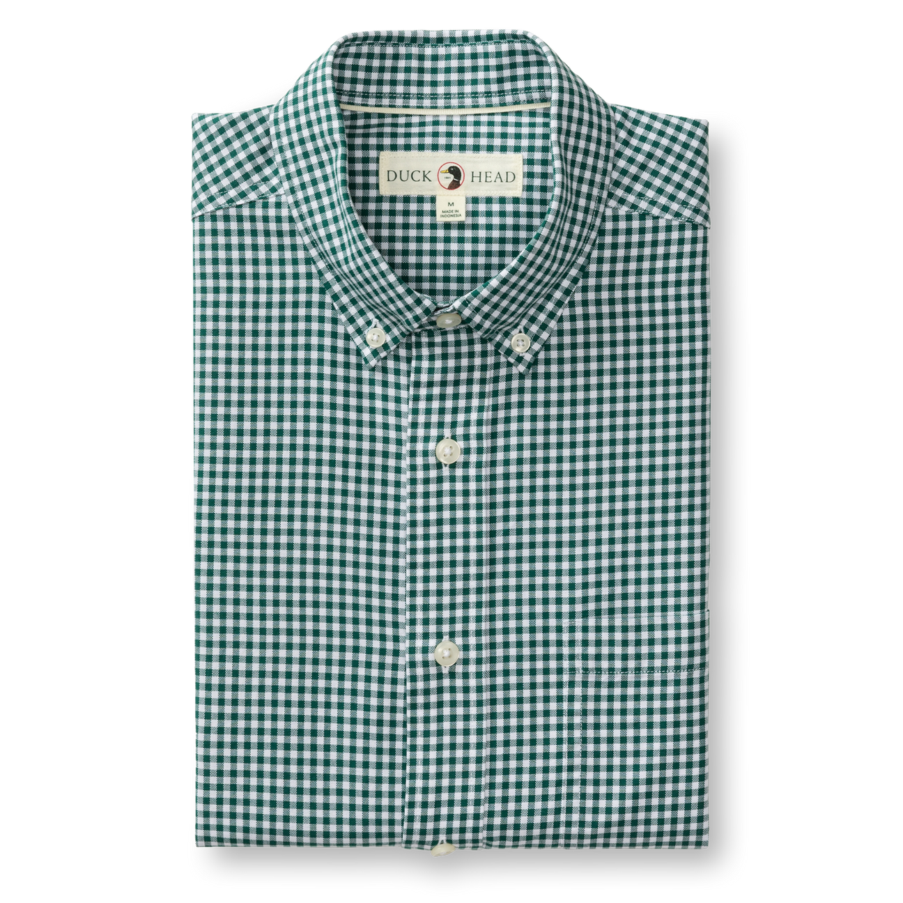 Cotton Oxford Sport Shirt - Ryder Gingham - Forest Green