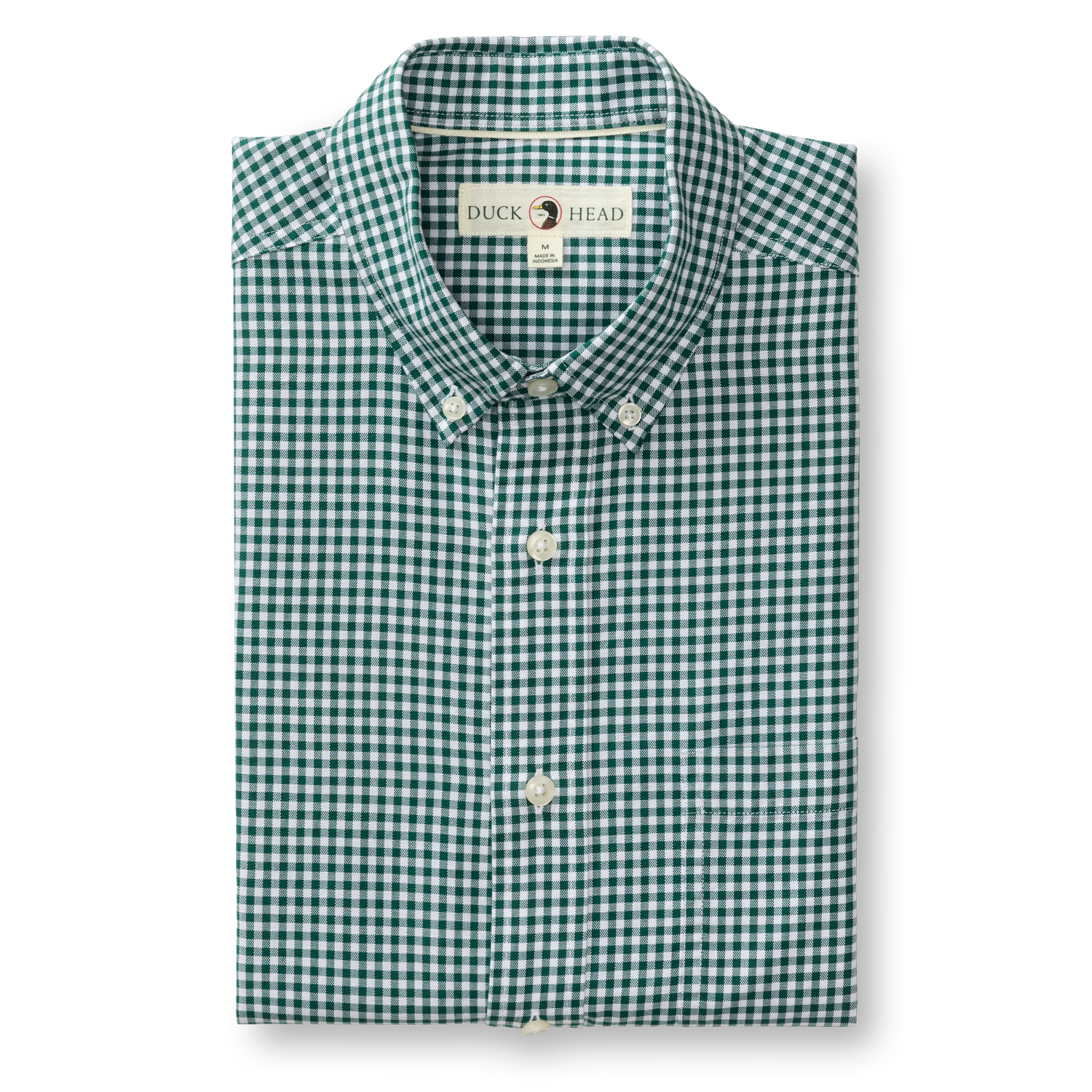 Cotton Oxford Sport Shirt - Ryder Gingham - Forest Green