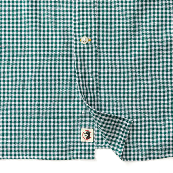 Cotton Oxford Sport Shirt - Ryder Gingham - Forest Green