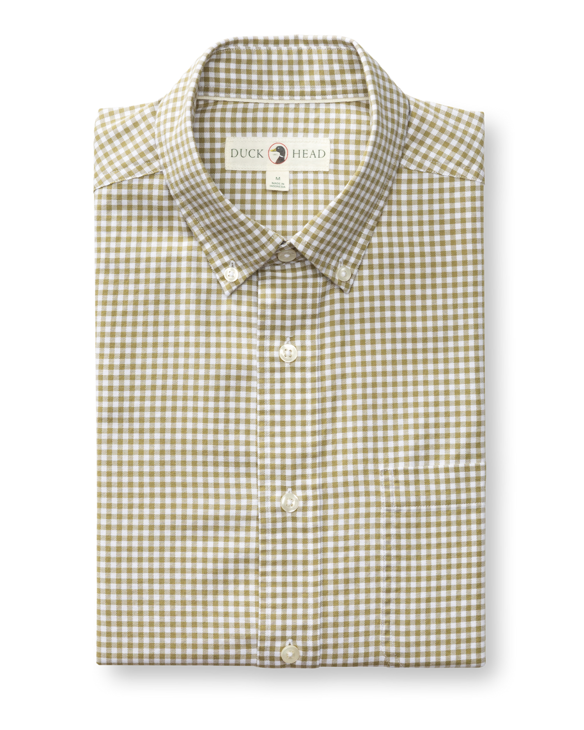 Cotton Oxford Sport Shirt - Ryder Gingham - Mossed Stone