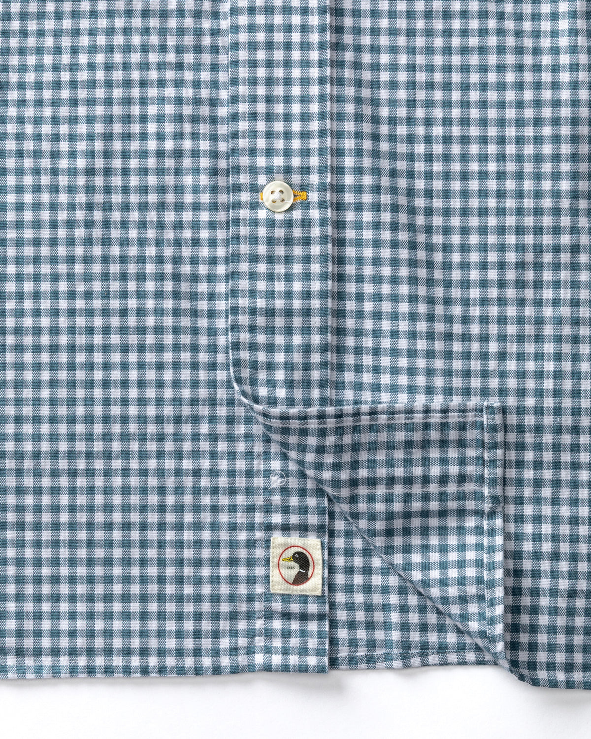 Cotton Oxford Sport Shirt - Ryder Gingham - Stormy Teal