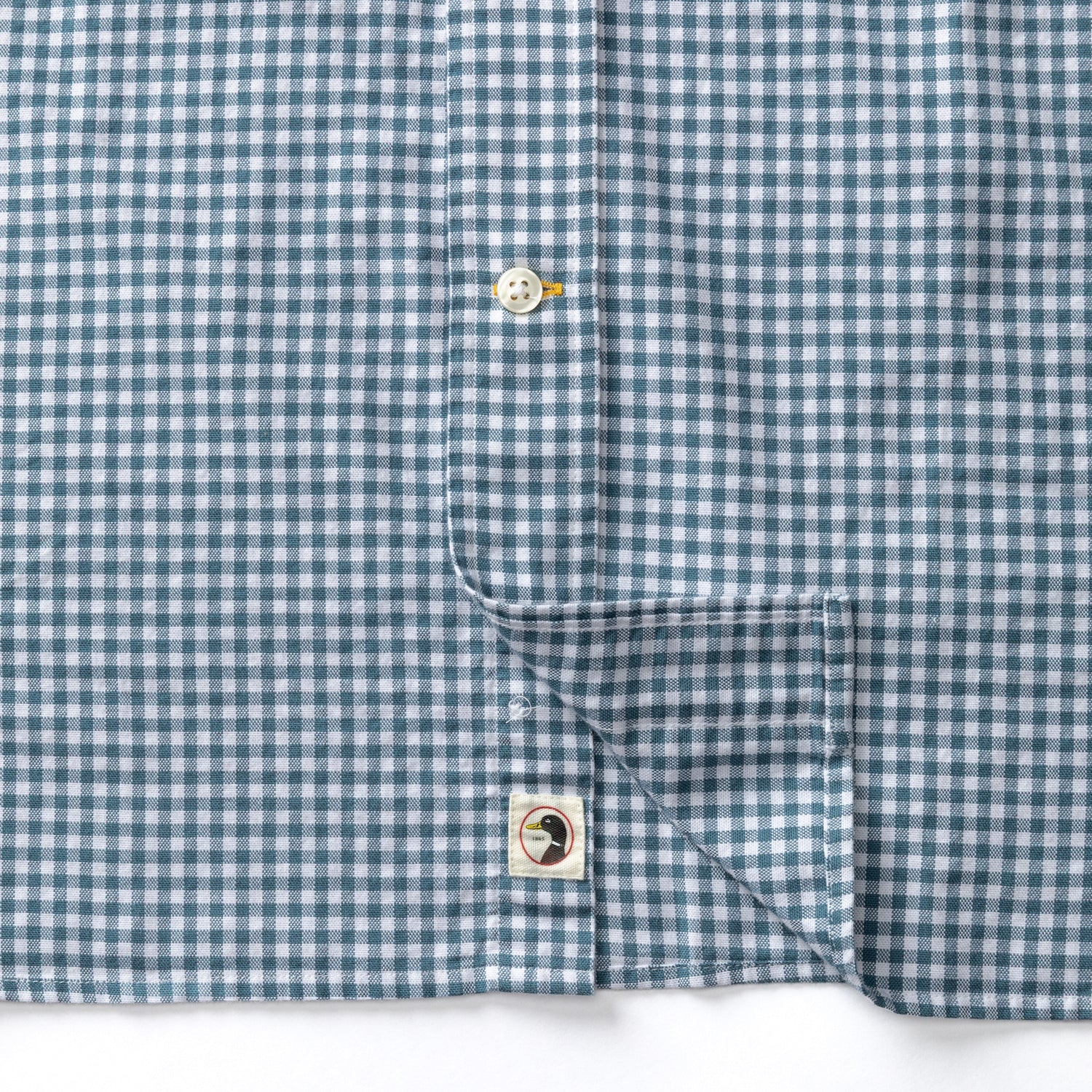 Cotton Oxford Sport Shirt - Ryder Gingham - Stormy Teal
