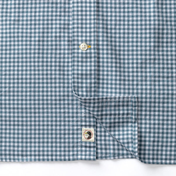 Cotton Oxford Sport Shirt - Ryder Gingham - Stormy Teal