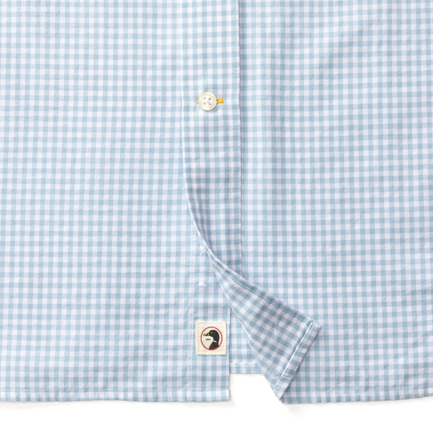 Cotton Oxford Sport Shirt - Ryder Gingham - Glacier Blue