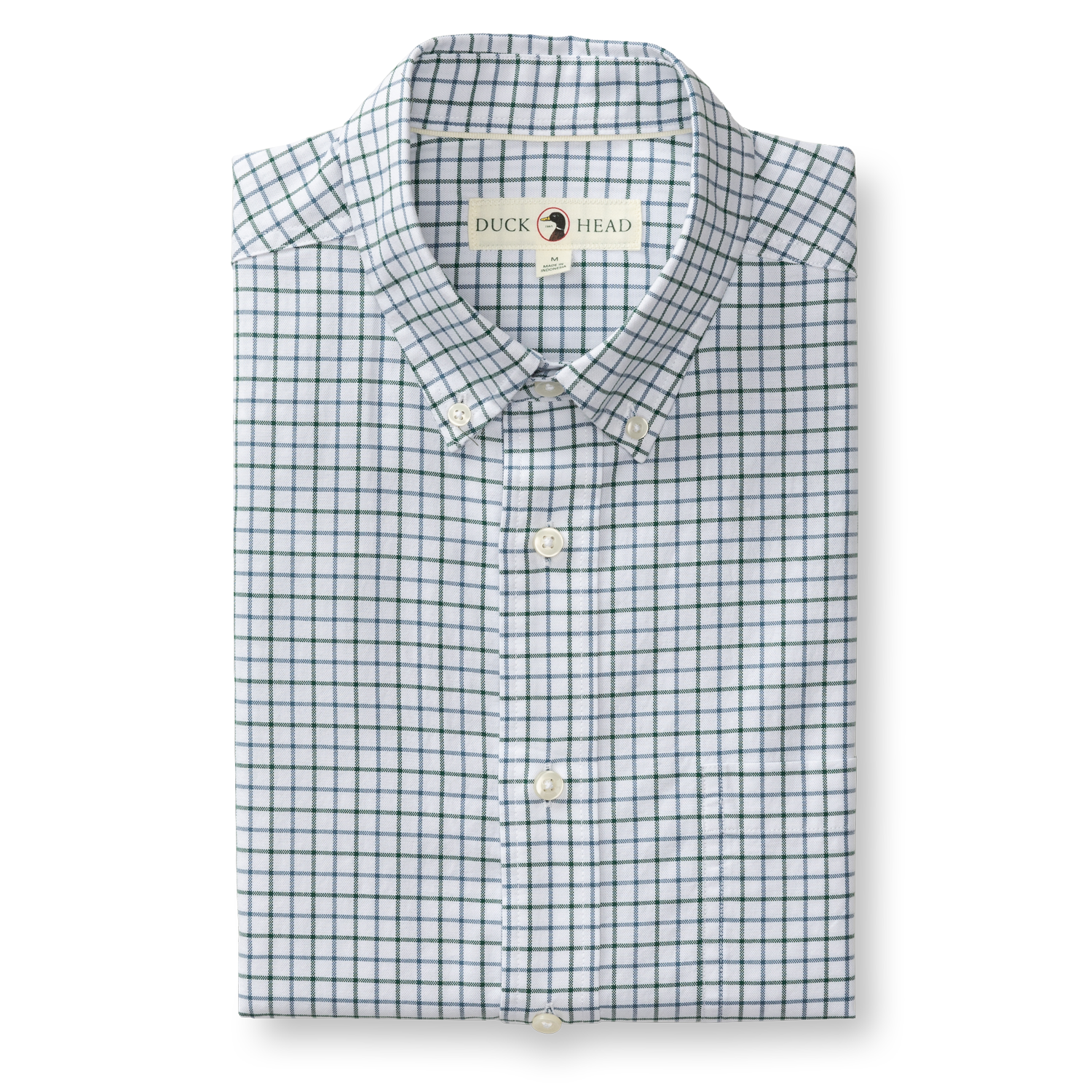 Cotton Oxford Sport Shirt - Kline Plaid - Forest Green