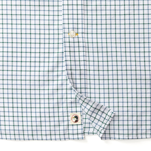 Cotton Oxford Sport Shirt - Kline Plaid - Forest Green