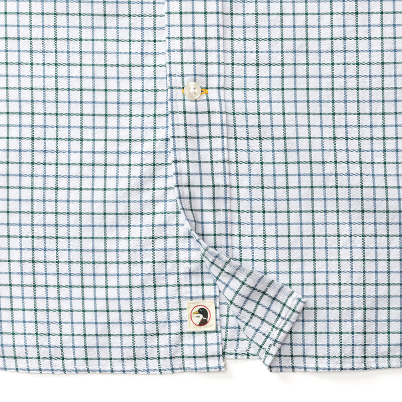 Cotton Oxford Sport Shirt - Kline Plaid - Forest Green