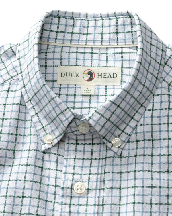 Cotton Oxford Sport Shirt - Kline Plaid - Hunter Green