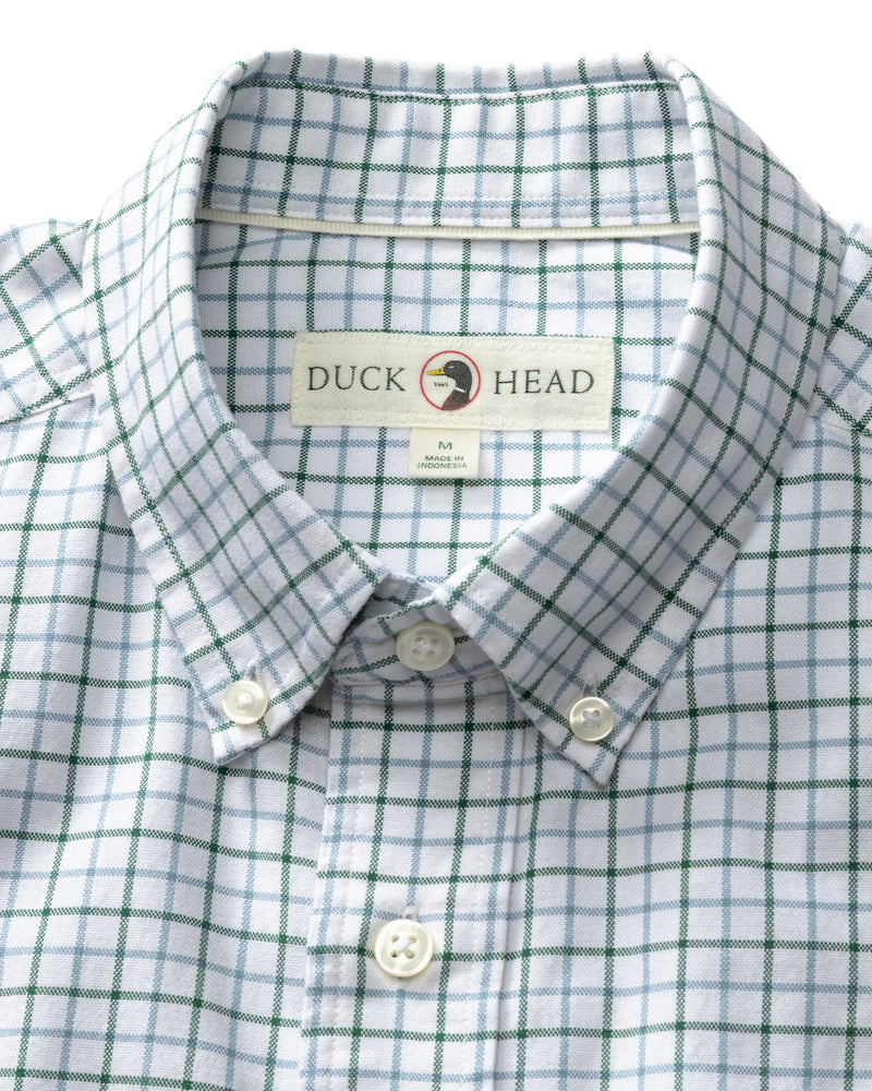 Cotton Oxford Sport Shirt - Kline Plaid - Hunter Green