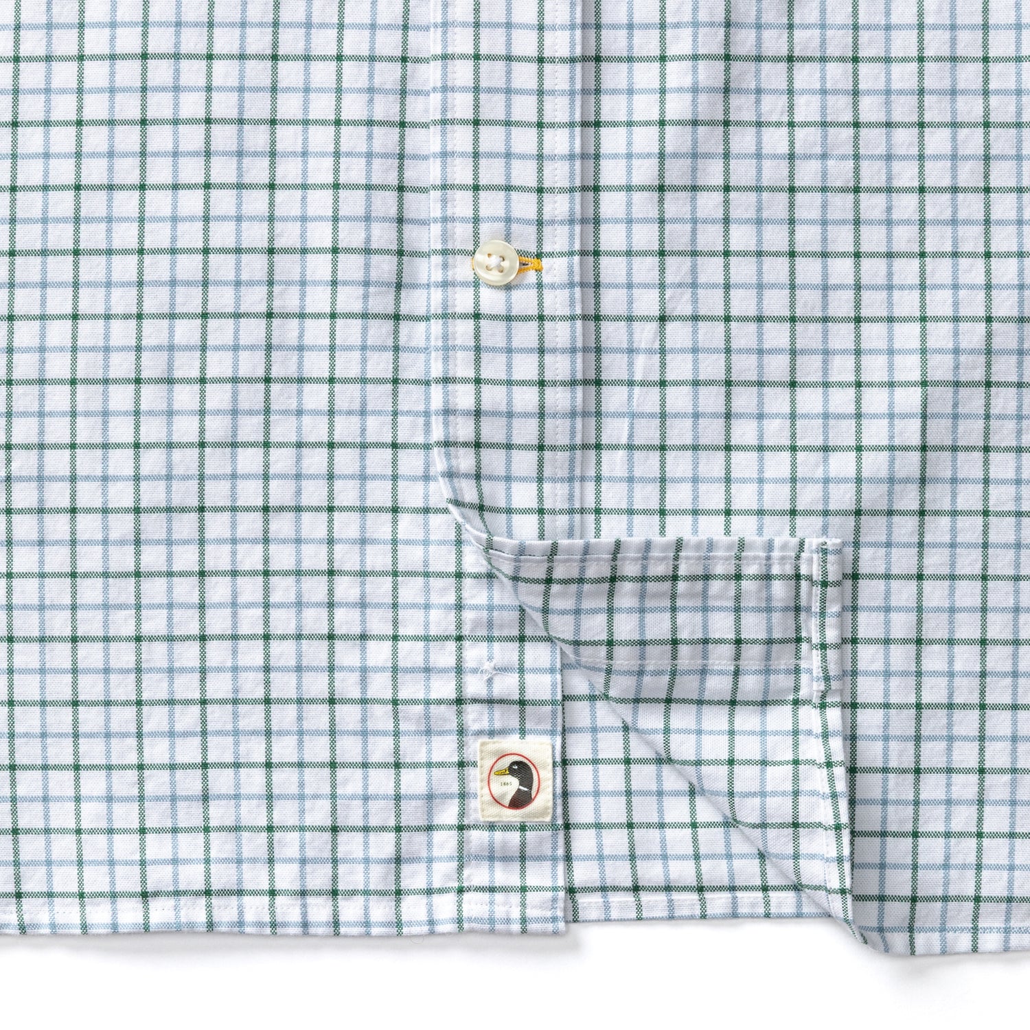 Cotton Oxford Sport Shirt - Kline Plaid - Hunter Green