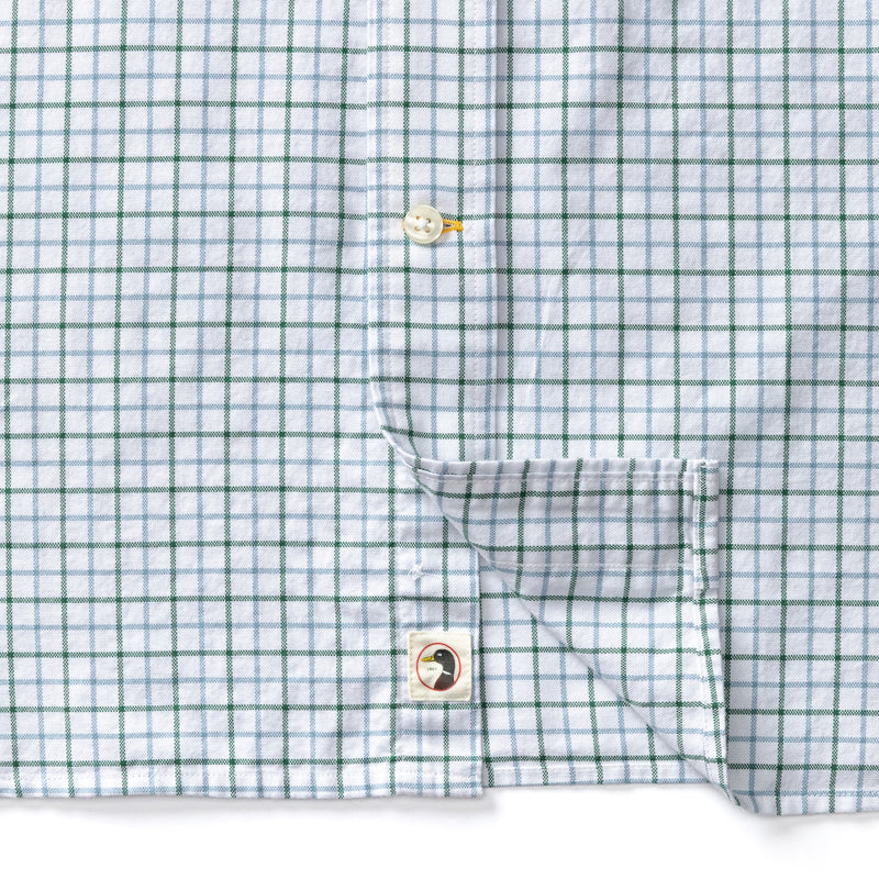 Cotton Oxford Sport Shirt - Kline Plaid - Hunter Green