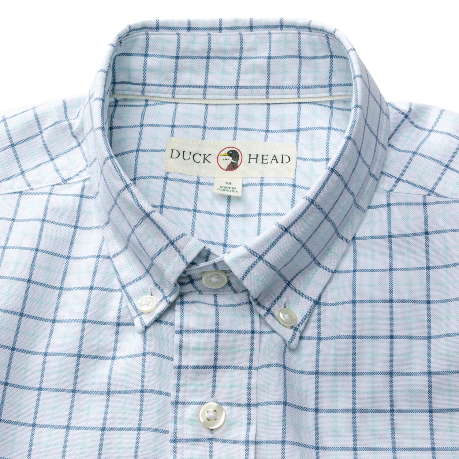 Cotton Oxford Sport Shirt - Kline Plaid - Sunwashed Blue