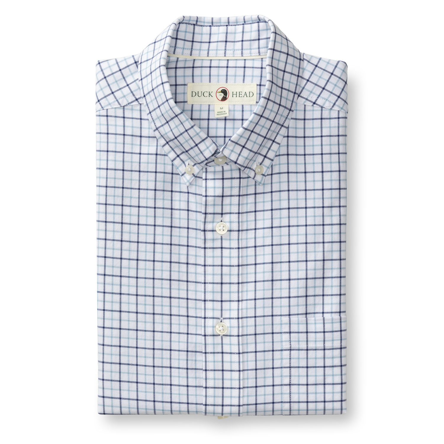 Cotton Oxford Sport Shirt - Kline Plaid - Glacier Blue