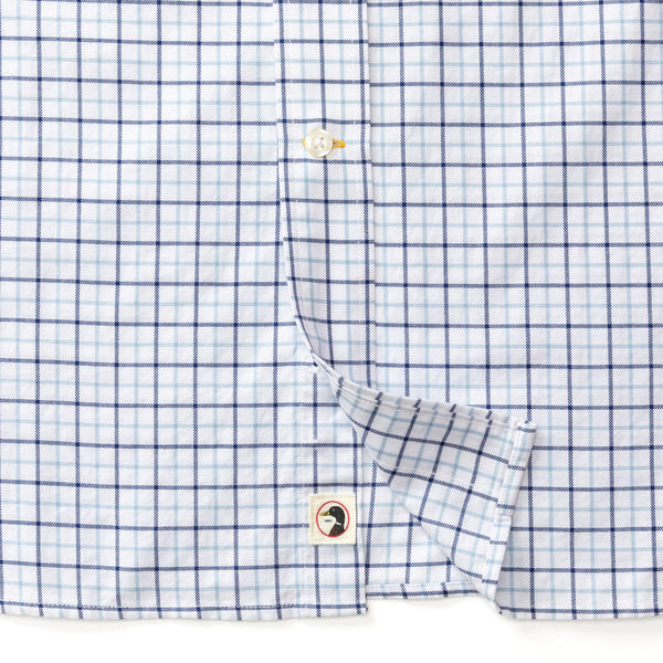 Cotton Oxford Sport Shirt - Kline Plaid - Glacier Blue