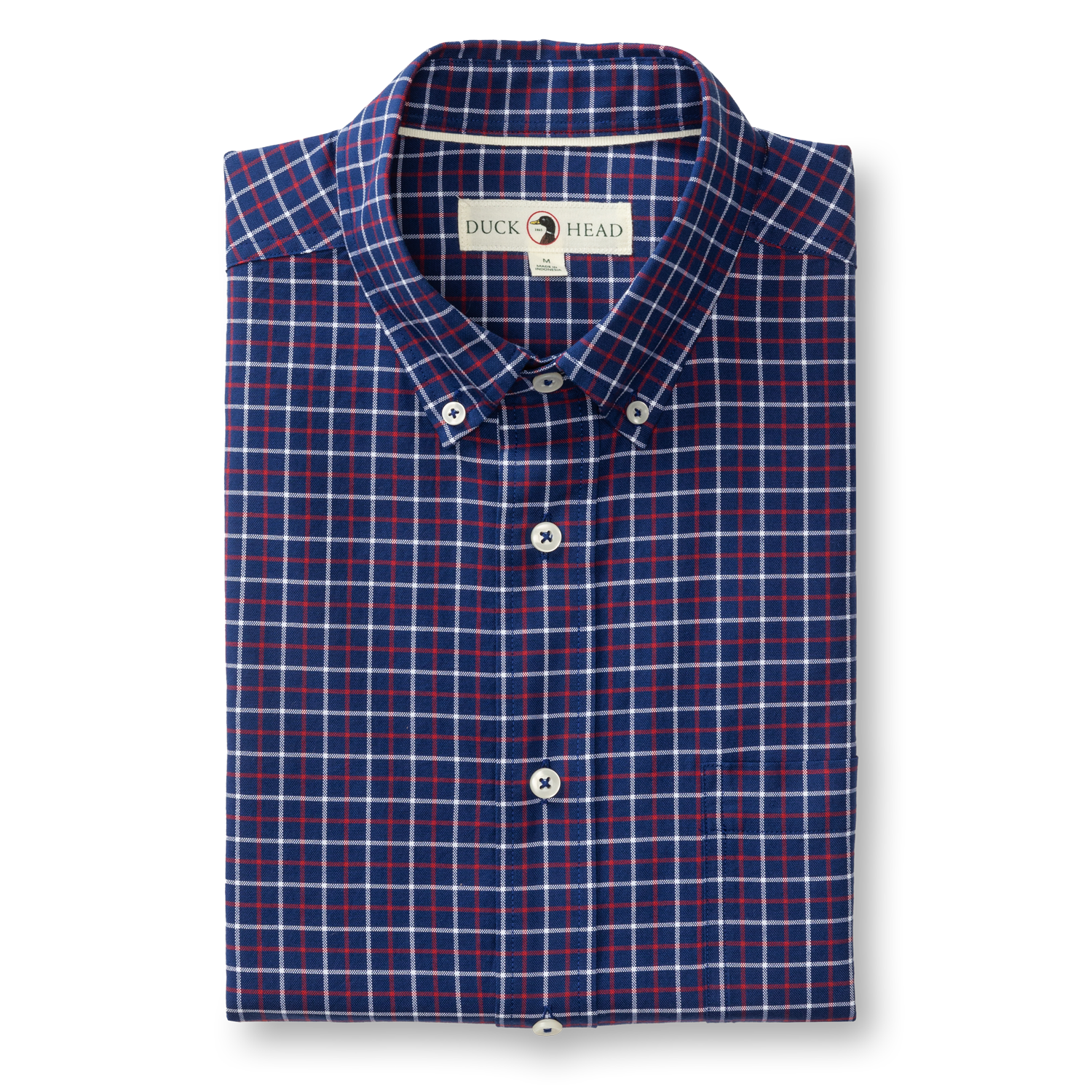 Cotton Oxford Sport Shirt - Kline Plaid - Beacon Blue