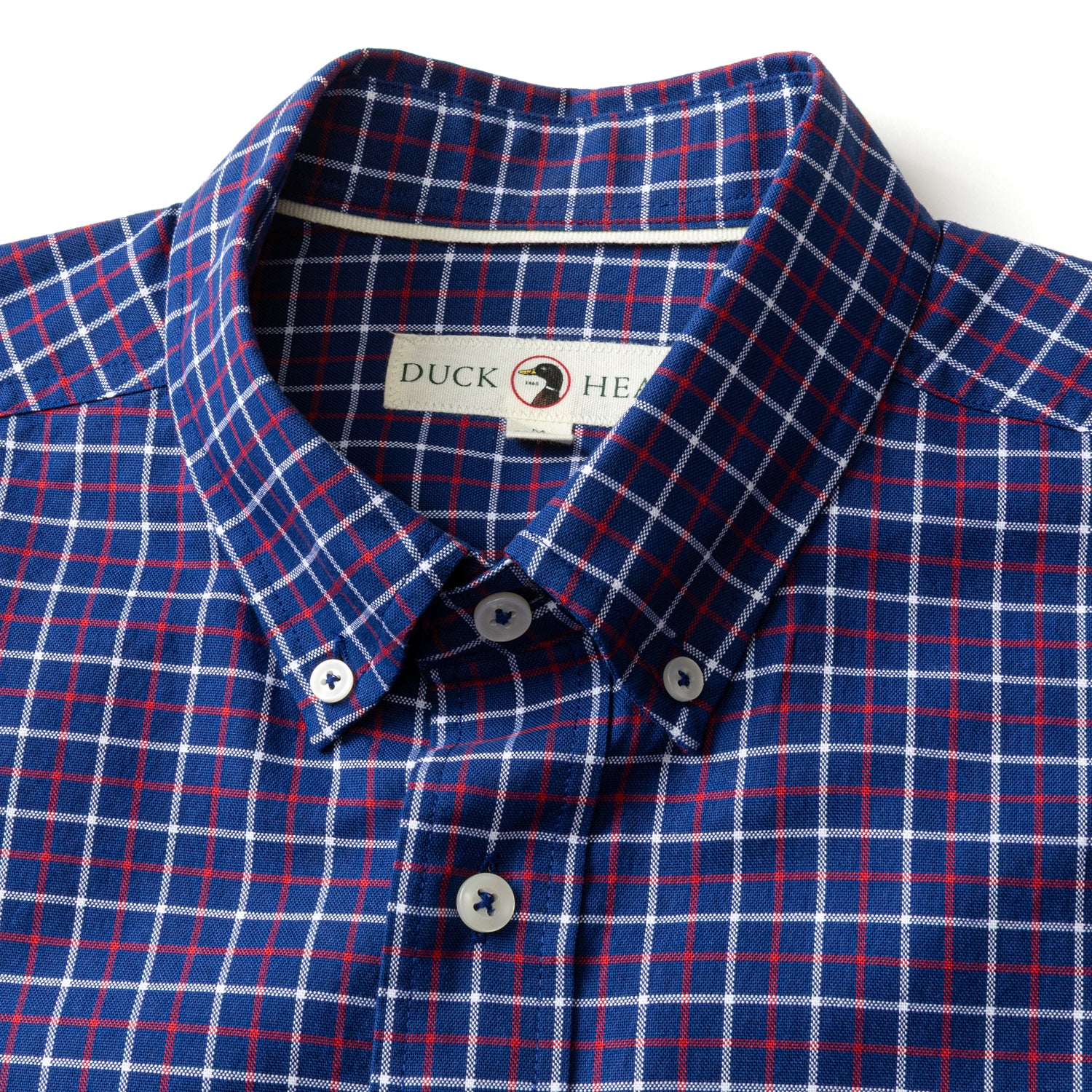 Cotton Oxford Sport Shirt - Kline Plaid - Beacon Blue