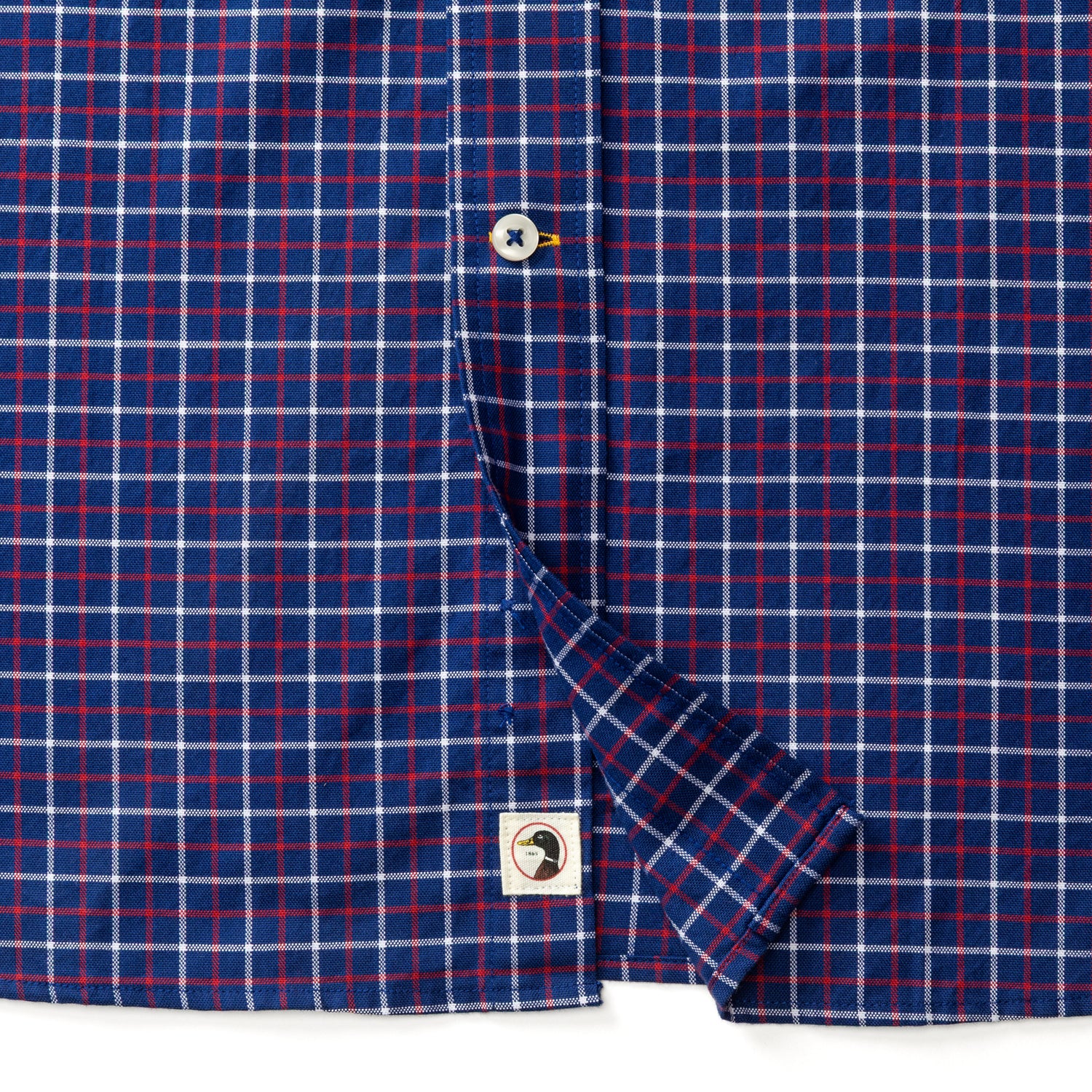 Cotton Oxford Sport Shirt - Kline Plaid - Beacon Blue