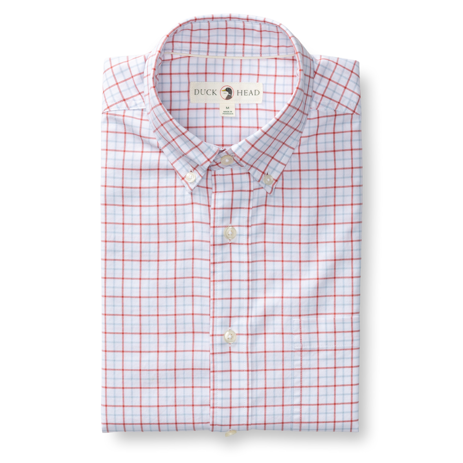 Cotton Oxford Sport Shirt - Kline Plaid - Rosewood