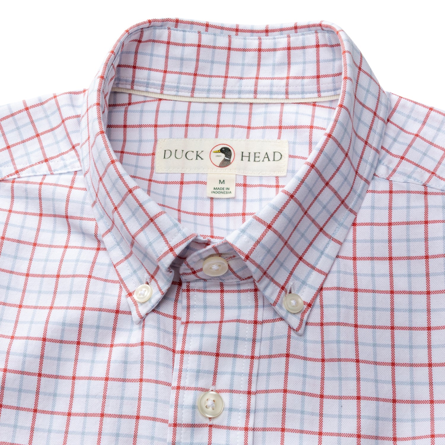 Cotton Oxford Sport Shirt - Kline Plaid - Rosewood