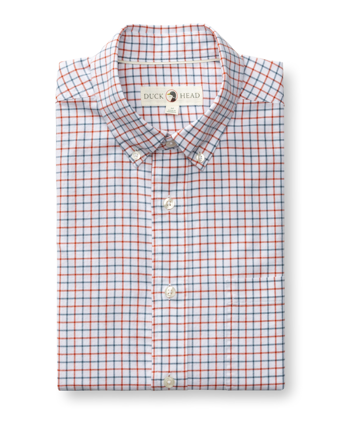 Cotton Oxford Sport Shirt - Kline Plaid - Burnt Sienna