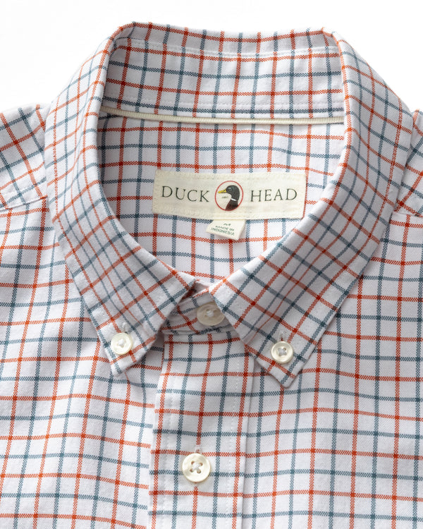 Cotton Oxford Sport Shirt - Kline Plaid - Burnt Sienna