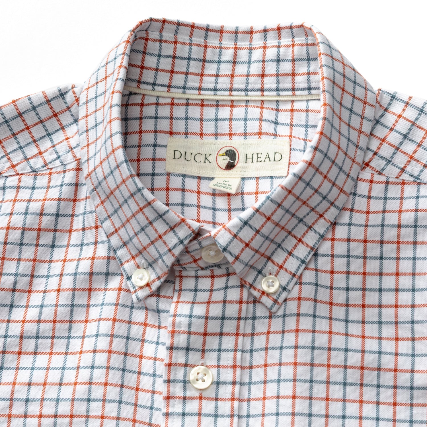 Cotton Oxford Sport Shirt - Kline Plaid - Burnt Sienna