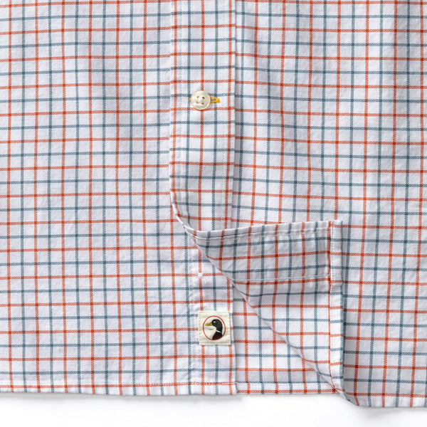 Cotton Oxford Sport Shirt - Kline Plaid - Burnt Sienna