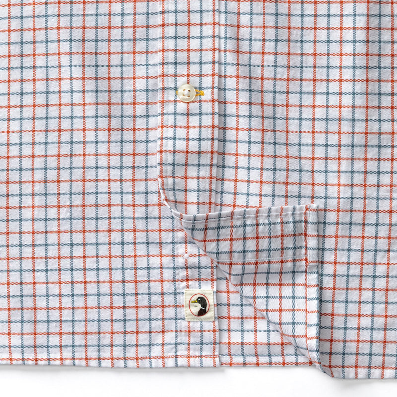 Cotton Oxford Sport Shirt - Kline Plaid - Burnt Sienna