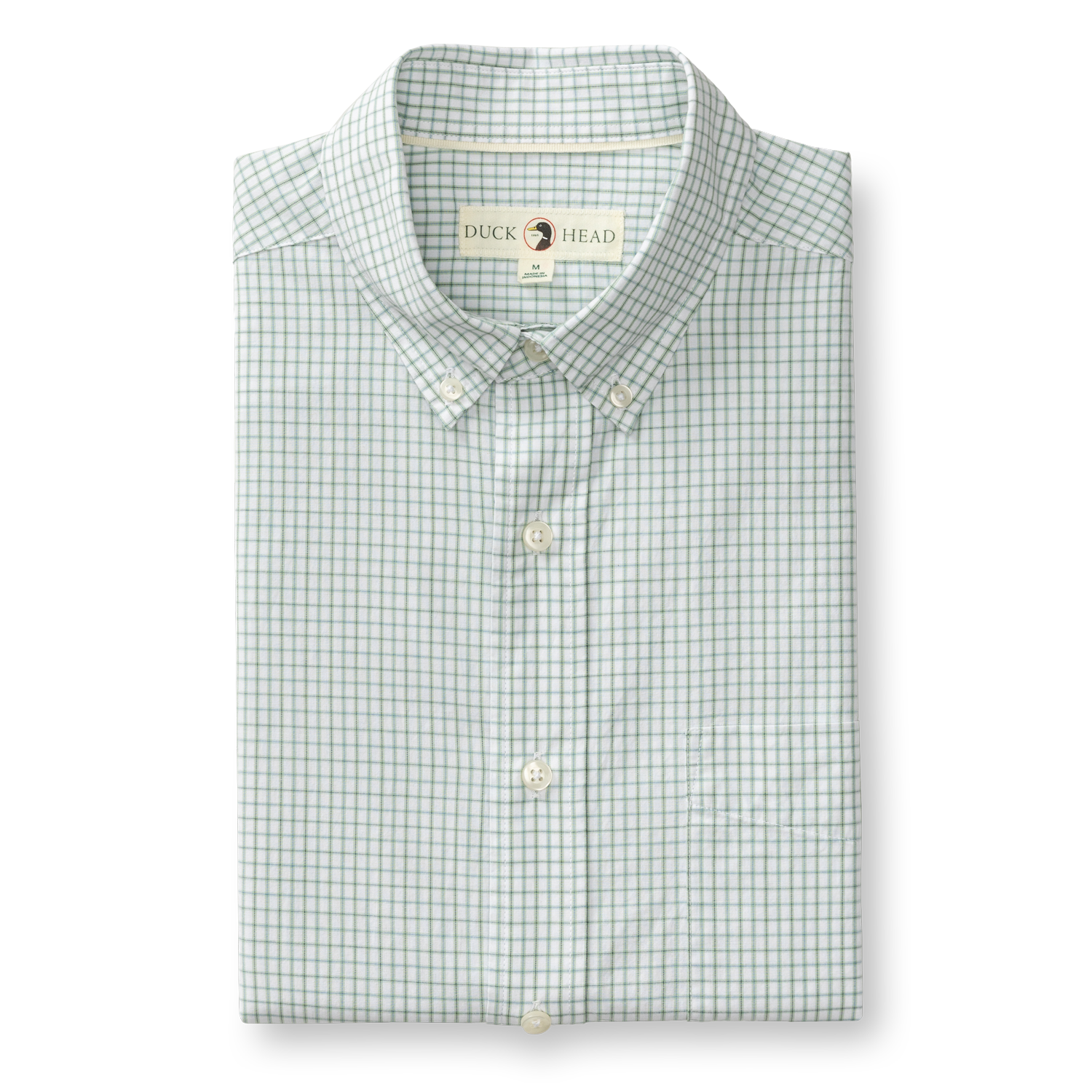Cotton Cashmere Poplin Sport Shirt - Lewis Plaid - Sage Green