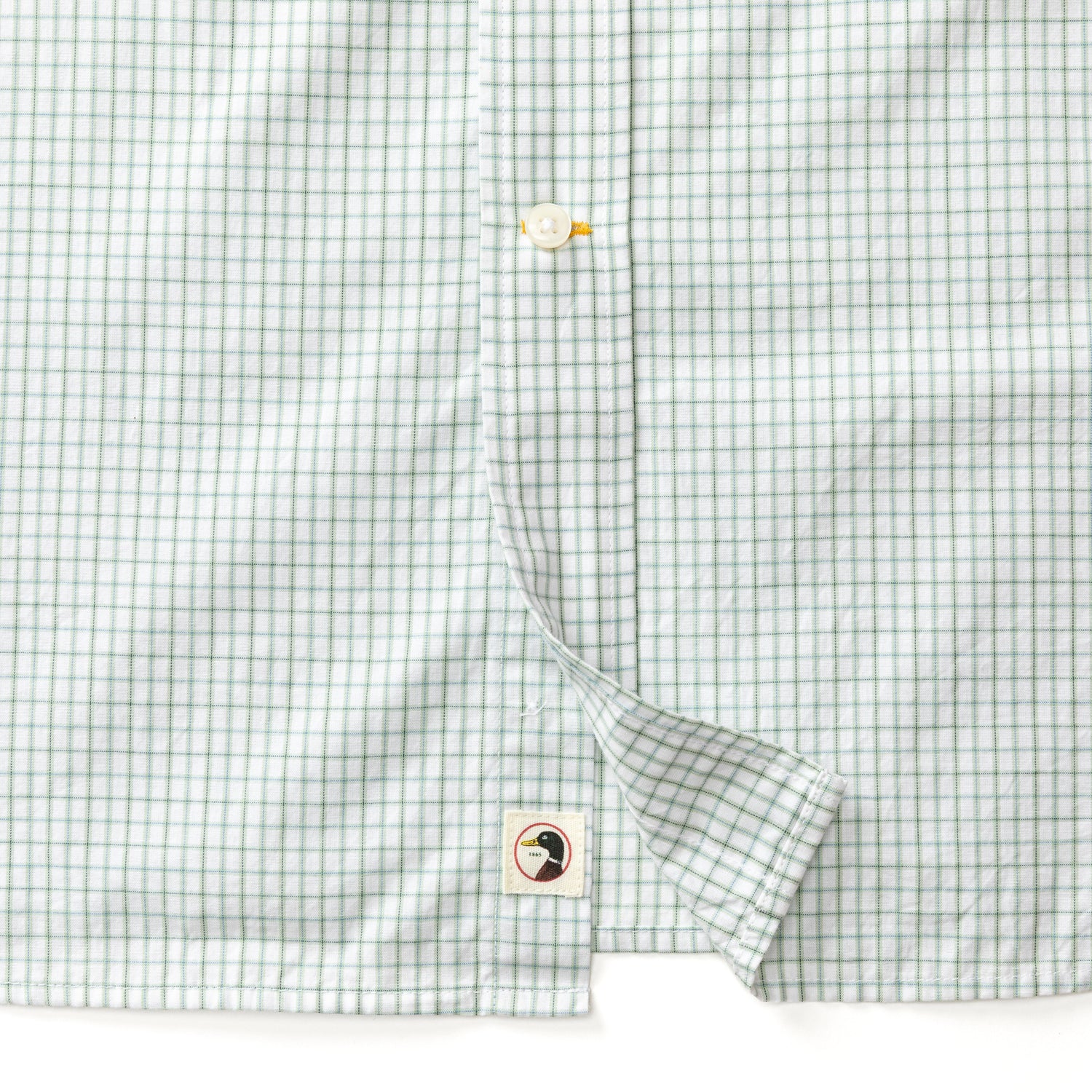 Cotton Cashmere Poplin Sport Shirt - Lewis Plaid - Sage Green
