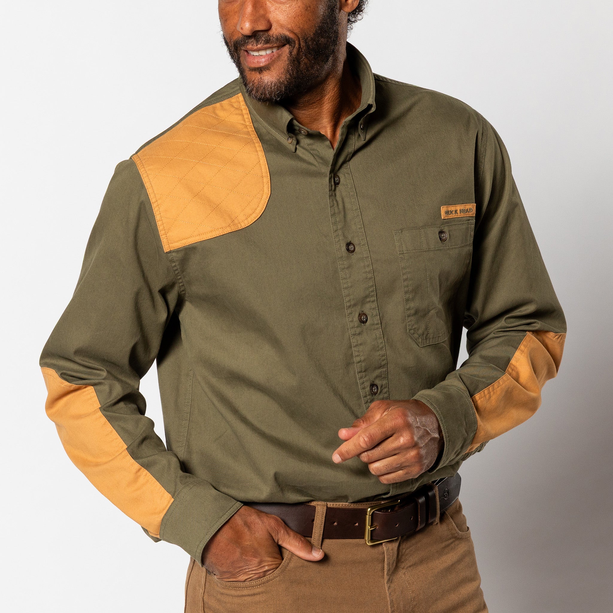 SAPEur Duck Shooting Shirt カーキ Woodland Shooting Shirt - Olive