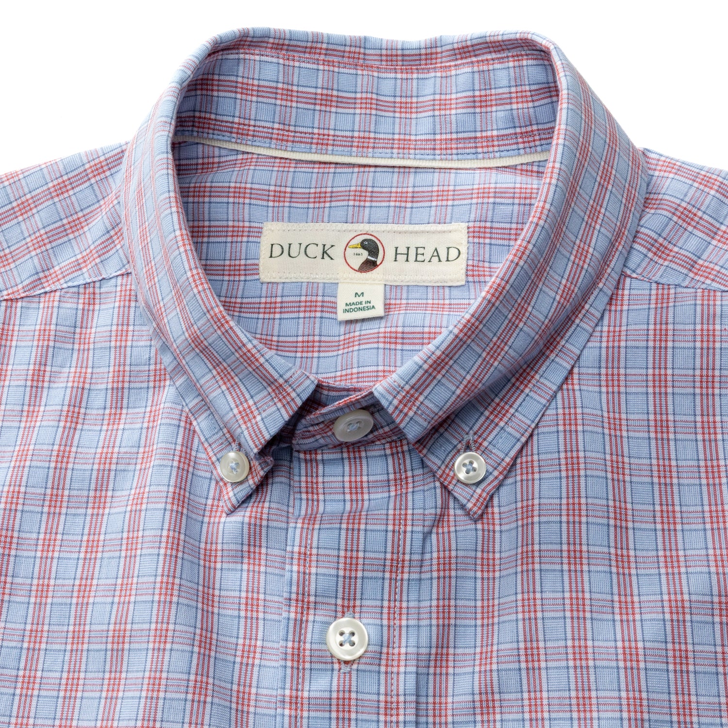 Cotton Cashmere Poplin Sport Shirt - Mattox Plaid - Serenity Blue