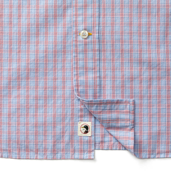 Cotton Cashmere Poplin Sport Shirt - Mattox Plaid - Serenity Blue