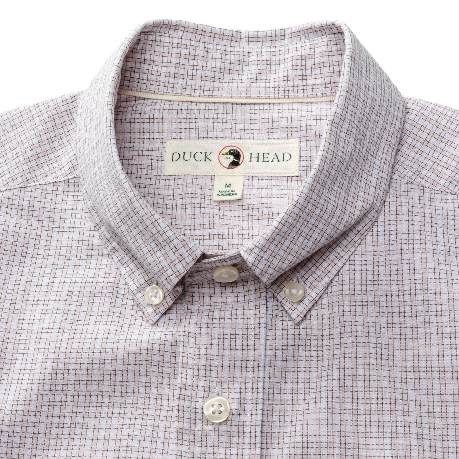Cotton Cashmere Poplin Sport Shirt - Brook Plaid - Pale Pink