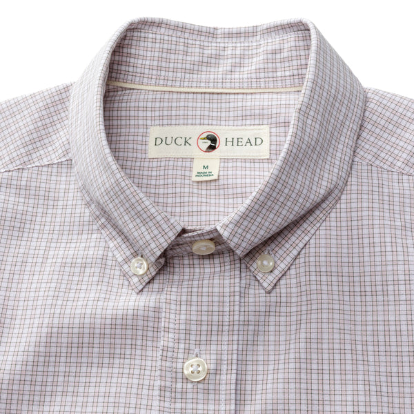 Cotton Cashmere Poplin Sport Shirt - Brook Plaid - Pale Pink