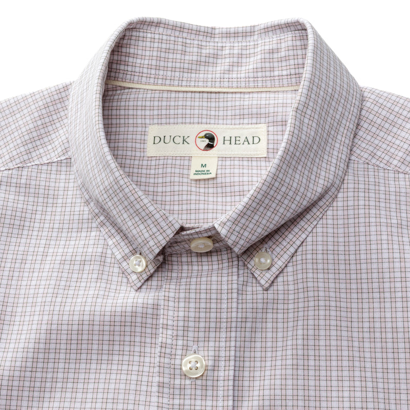 Cotton Cashmere Poplin Sport Shirt - Brook Plaid - Pale Pink
