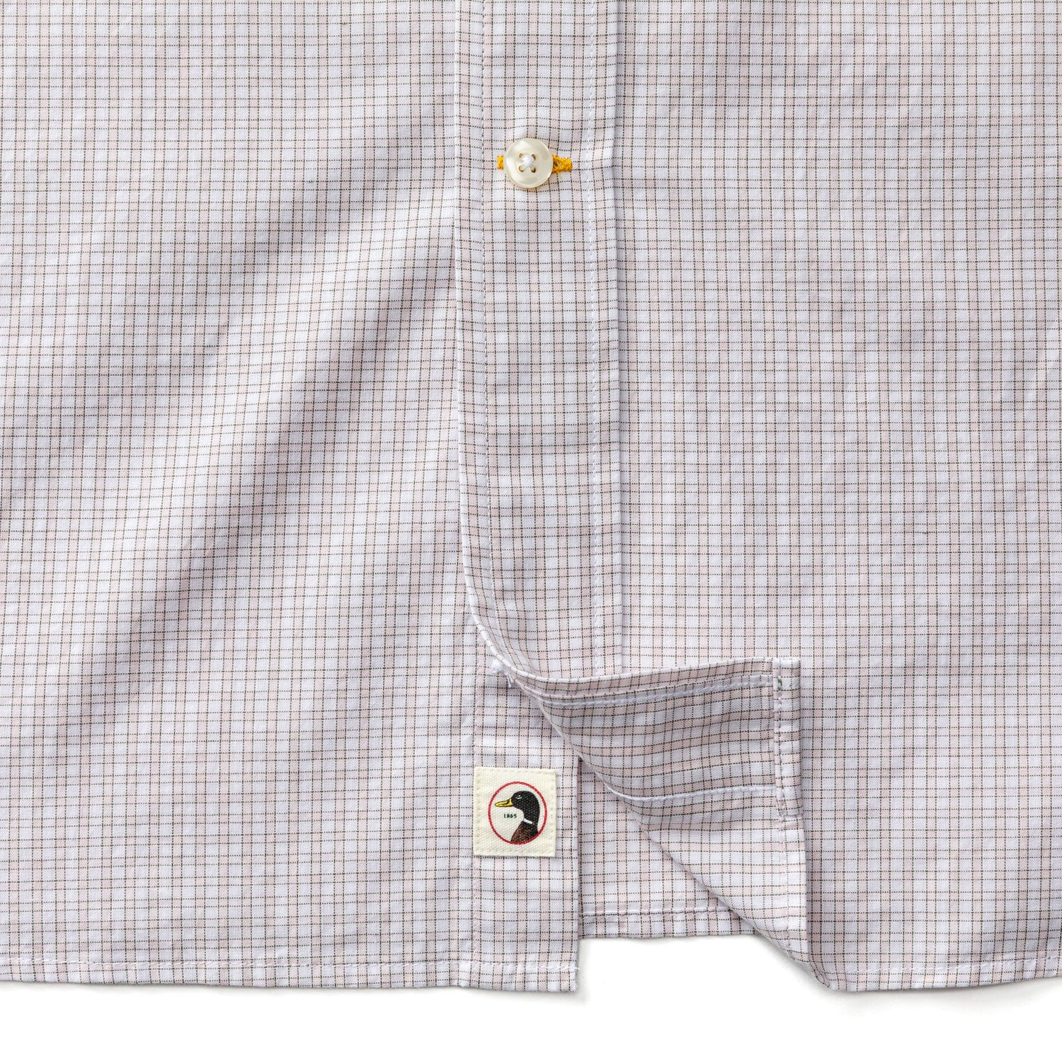 Cotton Cashmere Poplin Sport Shirt - Brook Plaid - Pale Pink